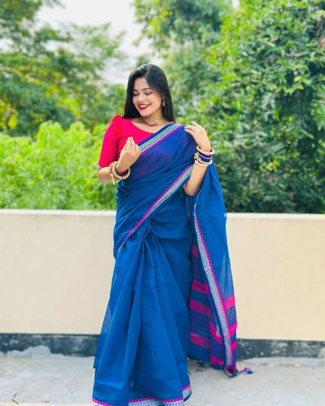 Women's HalfSilk Nakshi Pair Saree 2