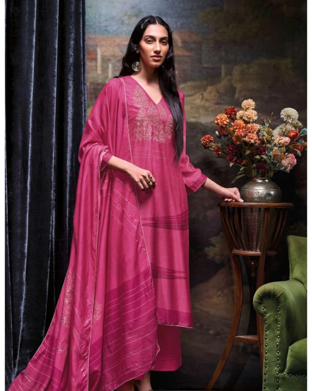 Women's Premium Party Wear Silk 3-Piece Suit