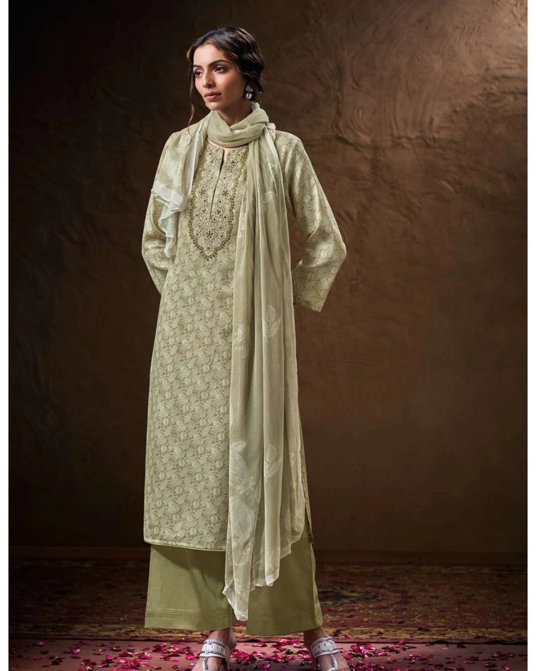 Women's Premium Unstitched Boutique Floral 3-Piece Suit