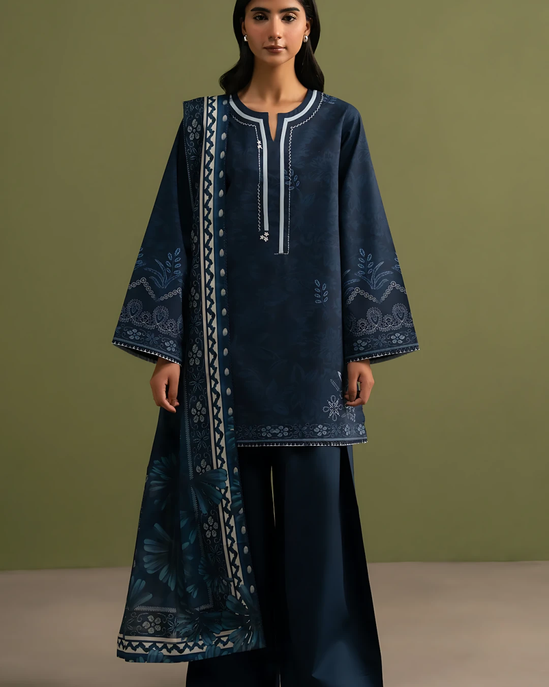 Desert Mirage Luxury Embroidered Lawn Three-Piece Suit