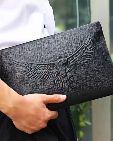 GARB Luxury Soft Leather Men’s Clutch Bag – Stylish Large Capacity Handbag