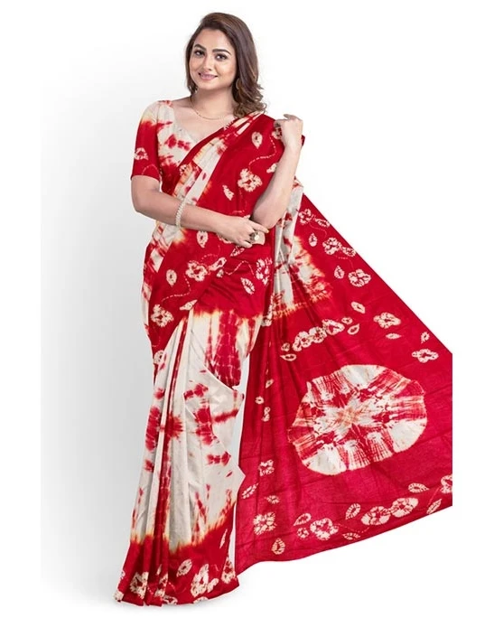 Women's Fashionable Cotton Batik Saree-2