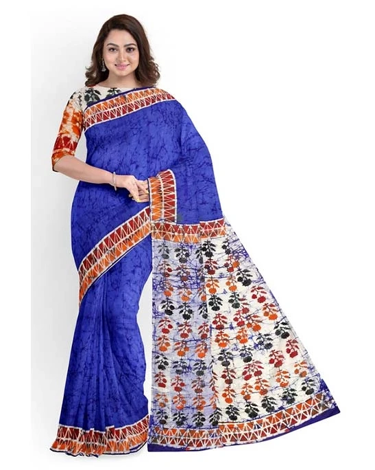Women's Fashionable Cotton Batik Saree MT-2642