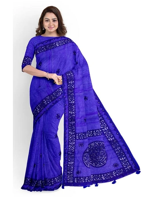 Women's Fashionable Half Silk Cut Work Saree-2