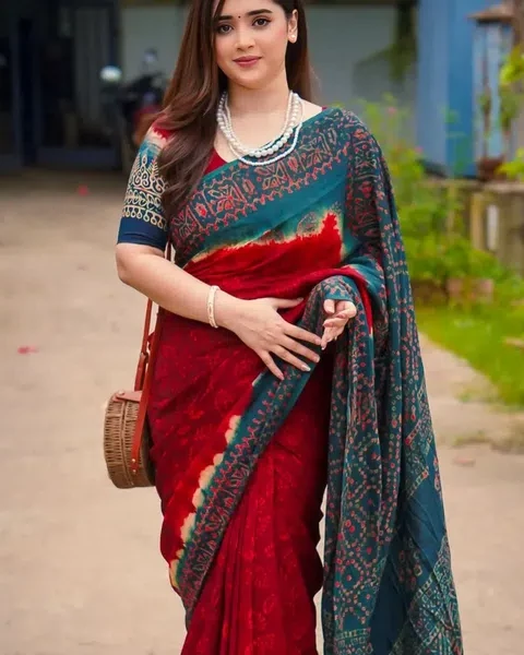 Digital Print Festivals Saree-883