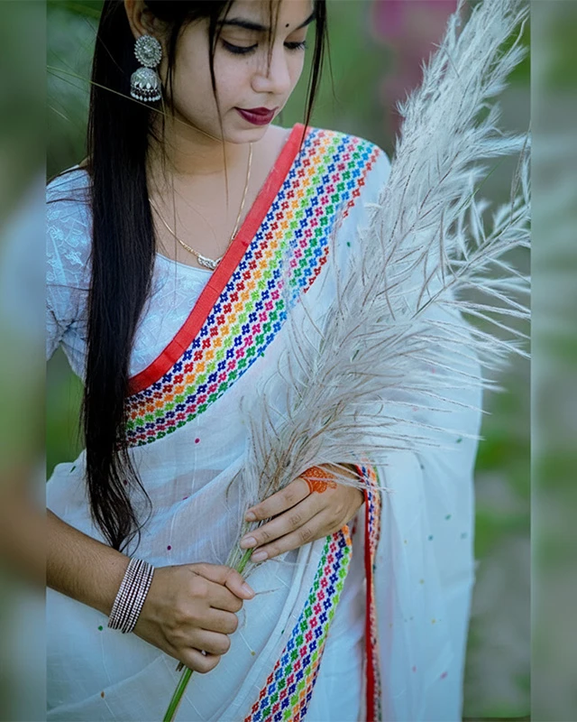 Urban Bubble Popcorn Half-Silk Saree-1