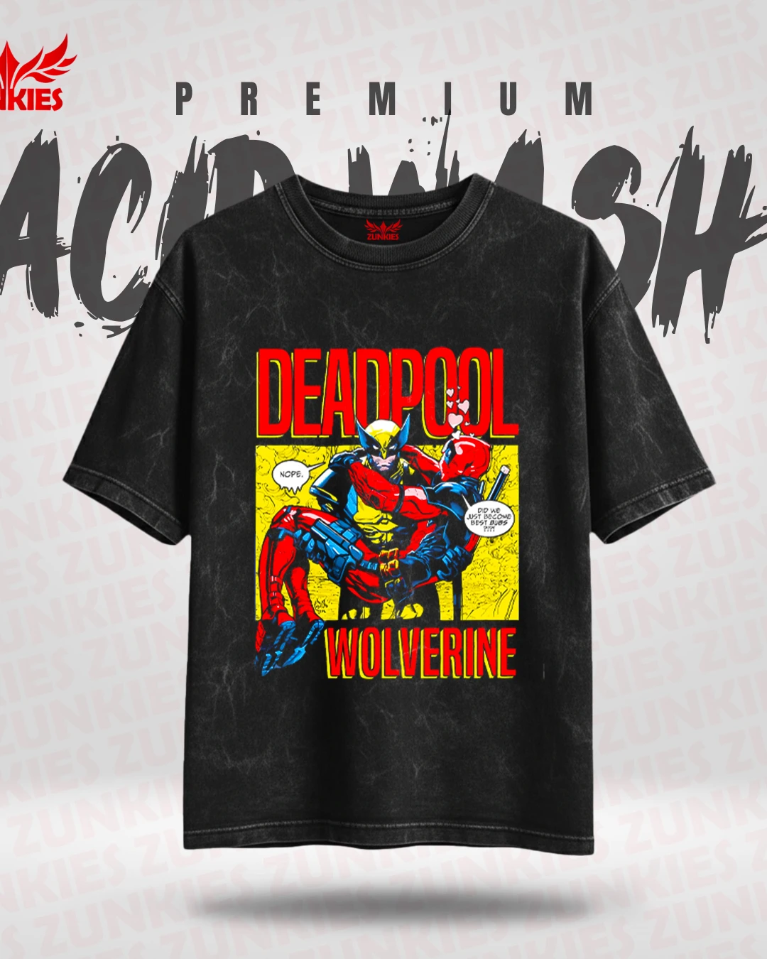 Deadpool vs Wolverine - Zunkies Acid Wash Premium Collection