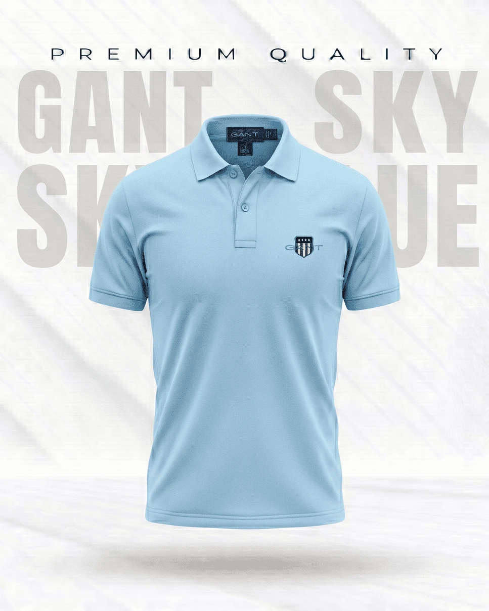 GANT Sky Blue Polo T-Shirt