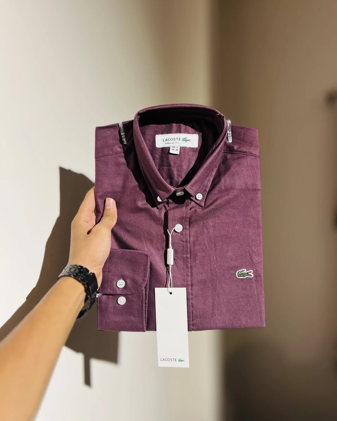 Lacoste Premium Imperial Purple Solid Shirt