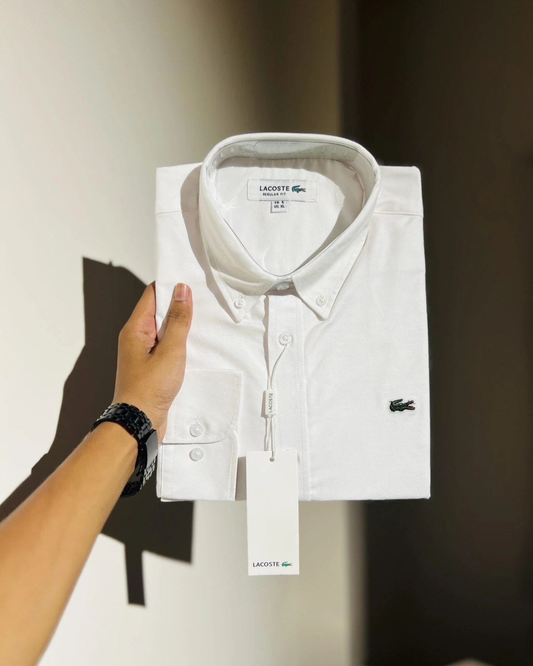 Lacoste Premium Arctic White Solid Shirt