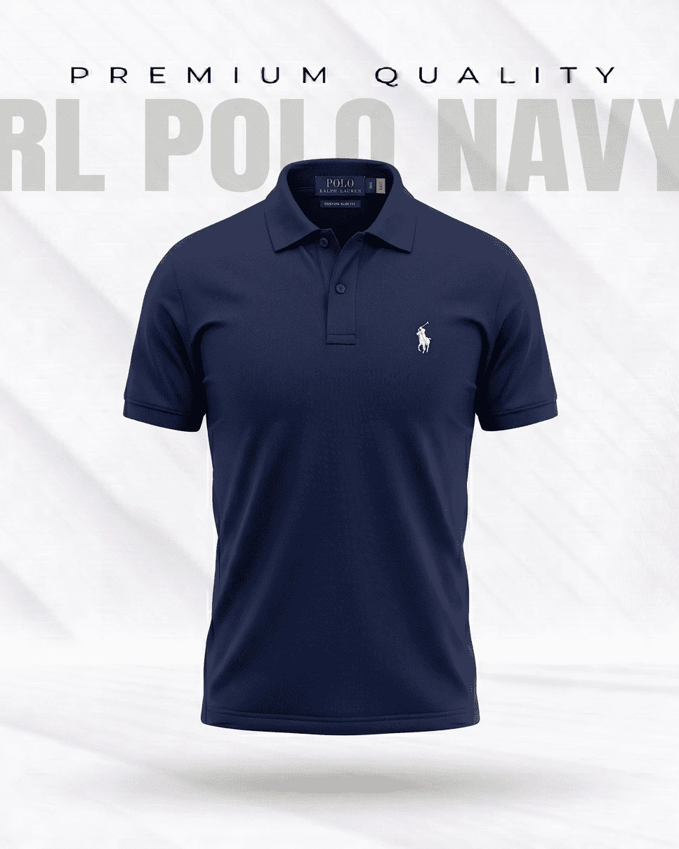 RL Premium Dark Navy Polo T-Shirt