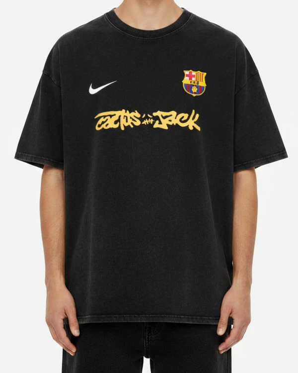 Cactus Barca Acid Wash Oversized Drop Shoulder Tee