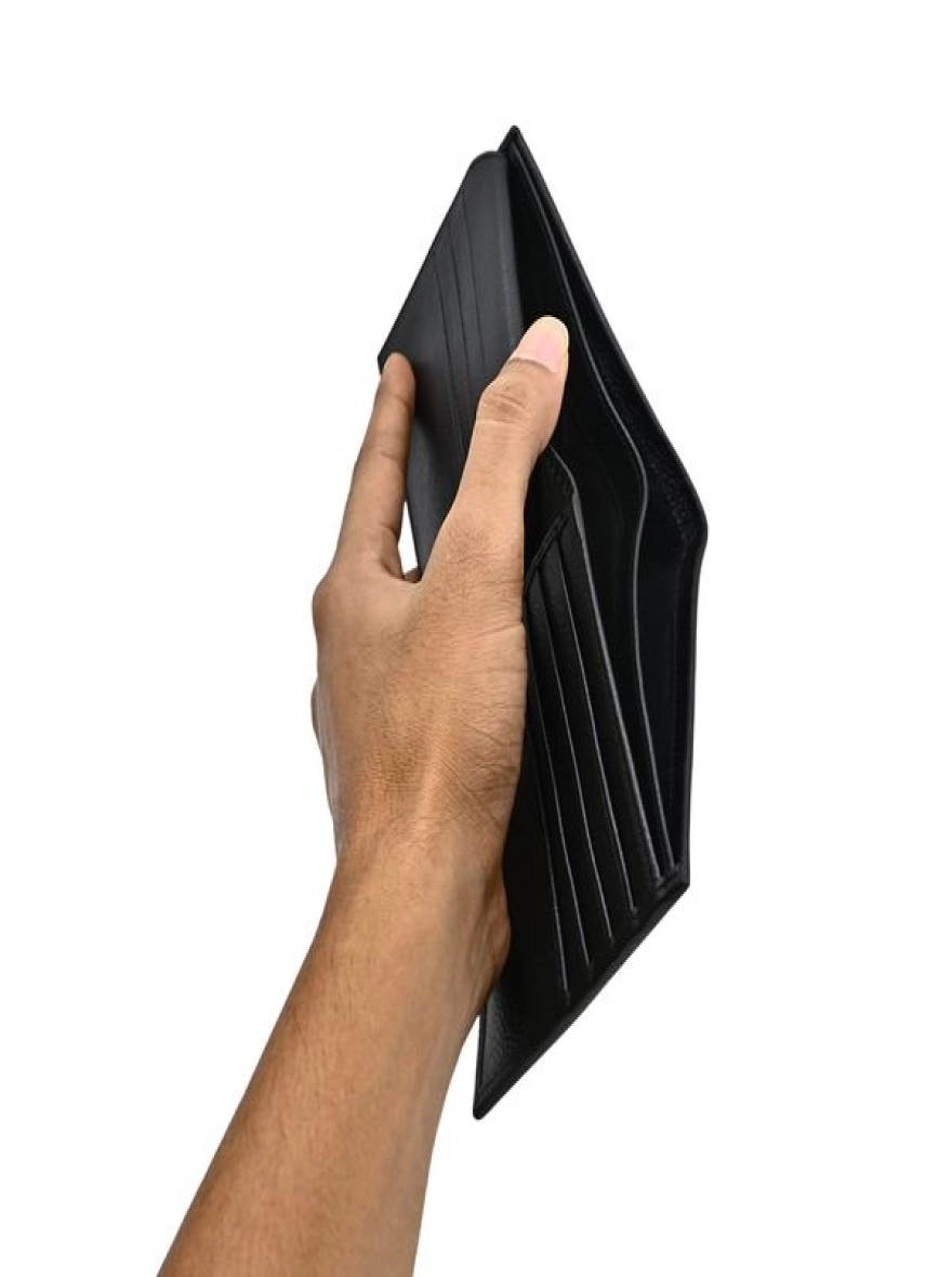 ProX High Quality Original Cow Leather Wallet_FW-2722 Black