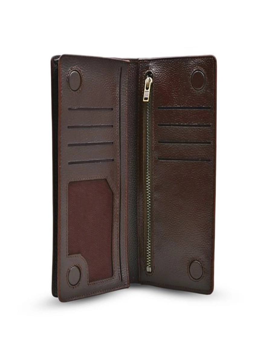 ProX High Quality Original Cow Leather Wallet_PW-2715 Dark Coffee