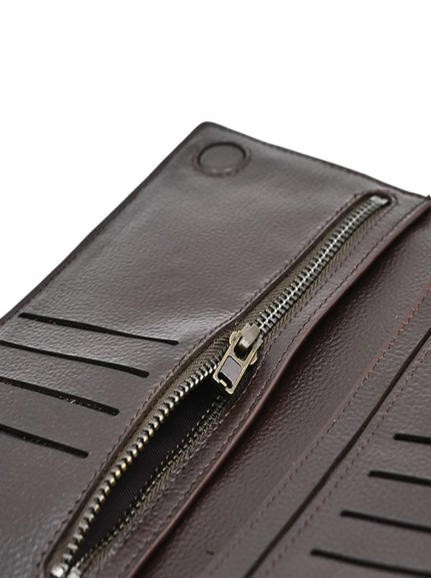 ProX High Quality Original Cow Leather Wallet_PW-2715 Dark Coffee