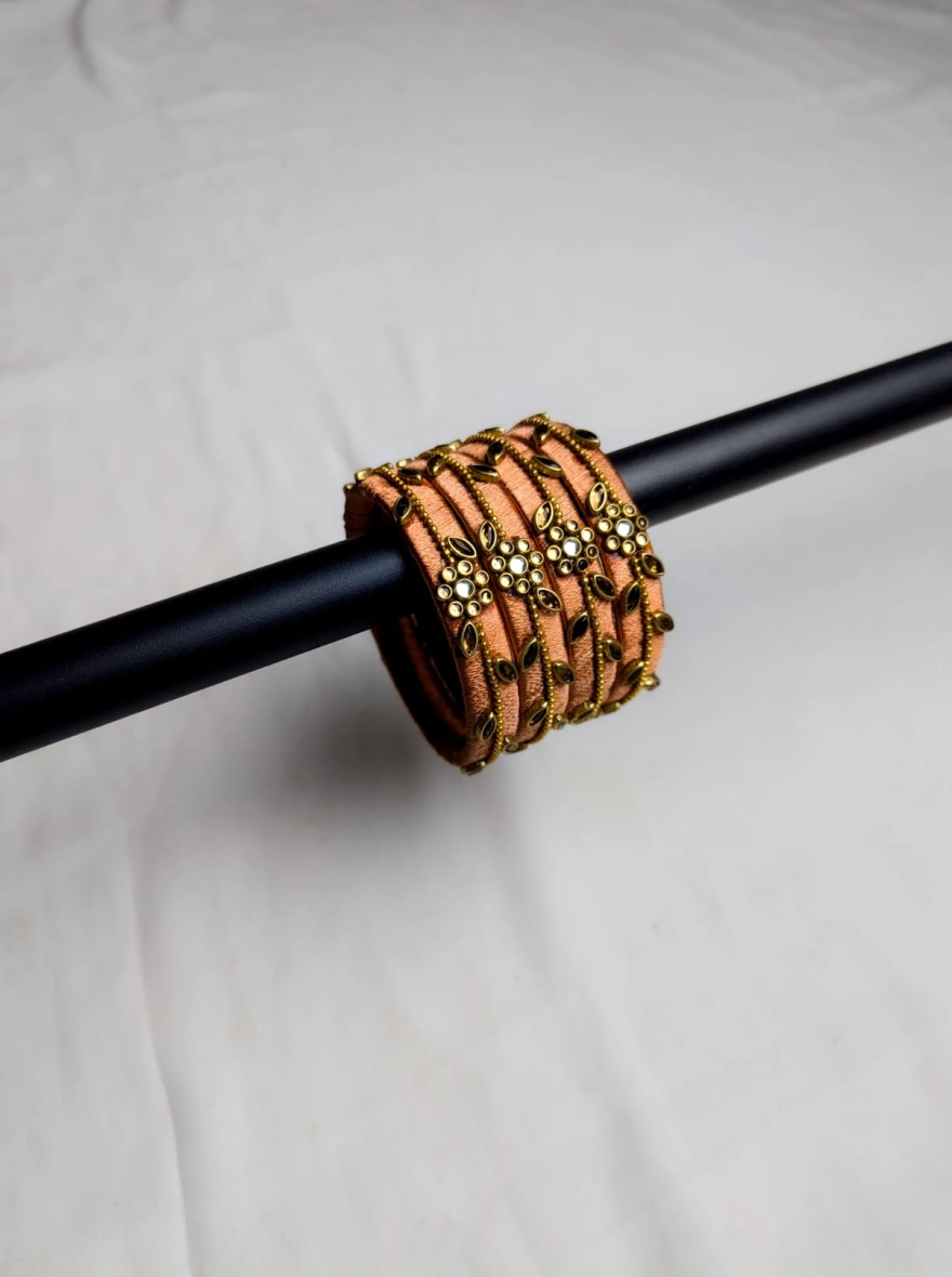 Ruby Shisha Mirror Bangle Set