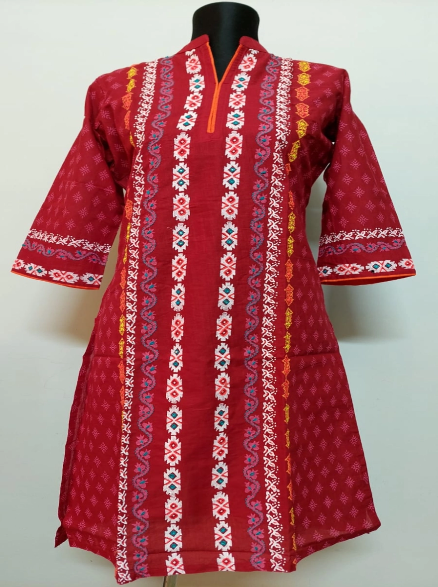 Chai Time Graphic Print Kurti
