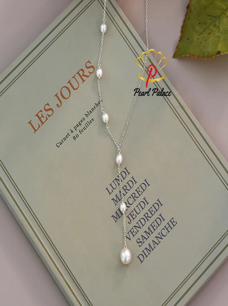 Real S925 Sterling Silver Natural Freshwater Pearl Pendant Necklace Jewelry for Women