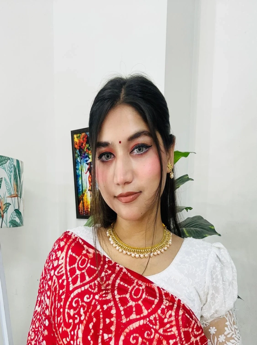 18K Gold Plated with Pink Pearl Bridal Necklace