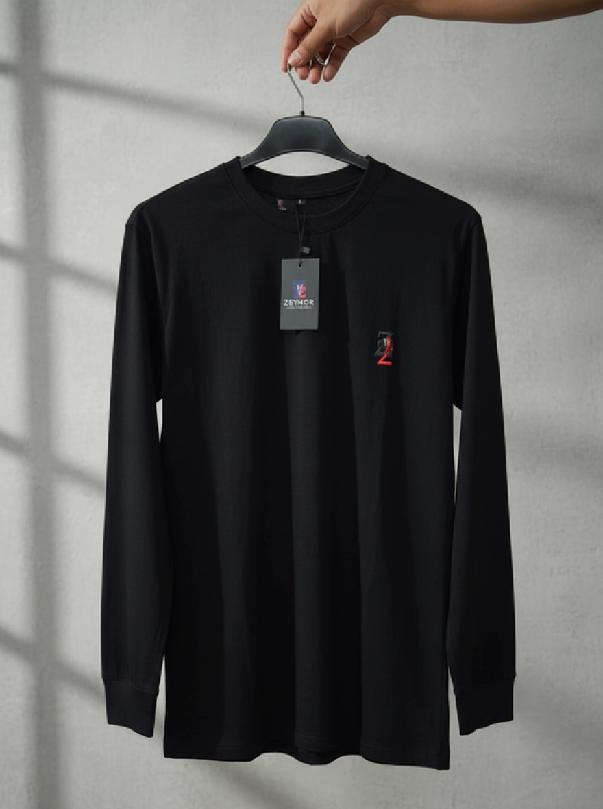 Premium Black Long Sleeve T-Shirt