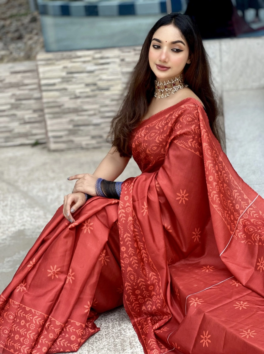 Chandramallika Digital Print – Premium Soft Silk Sharee