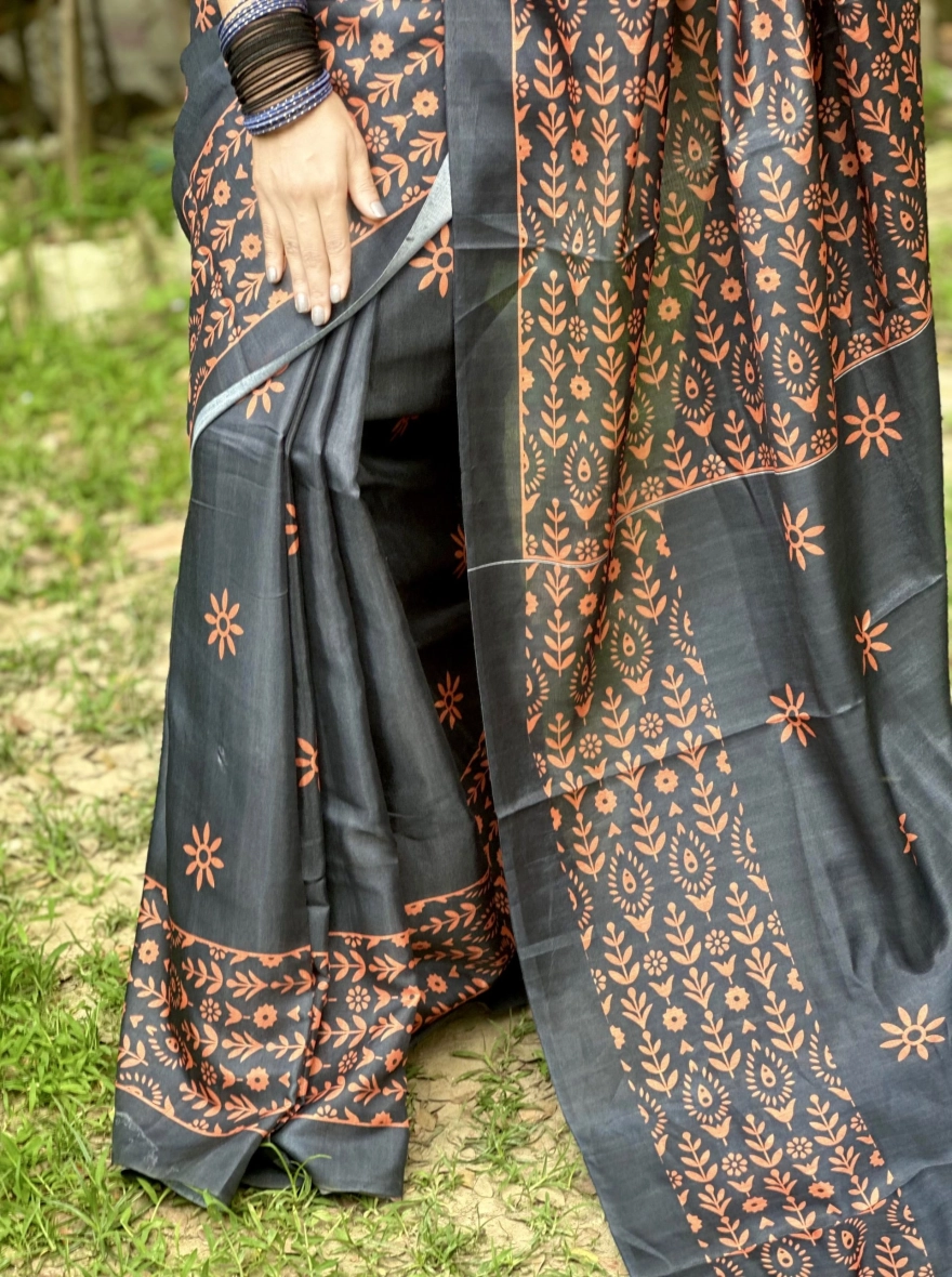 Product Name Neel Aparajita Digital Print– Premium Soft Silk Sharee