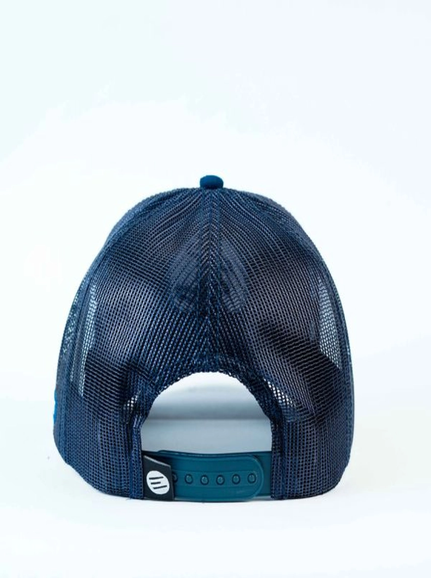 Iconic Navy Blue Suede Trucker Cap