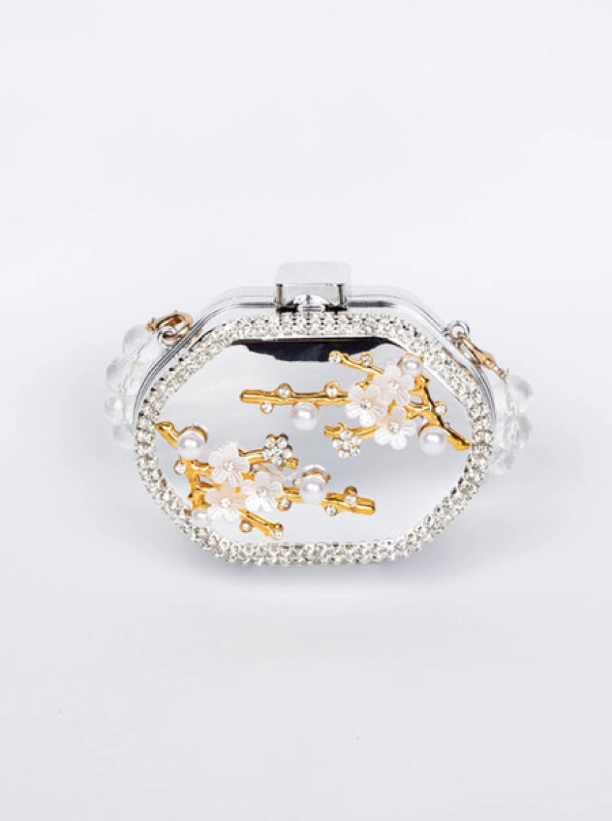 Luxe Pearl-Handle Quilted Bag