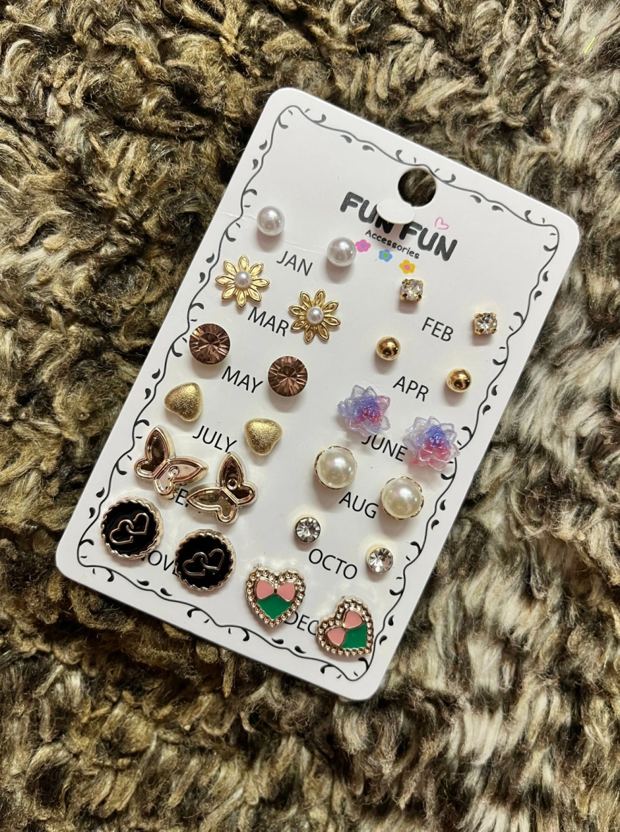 Stud Earring Combo Set for Girls - Thailand