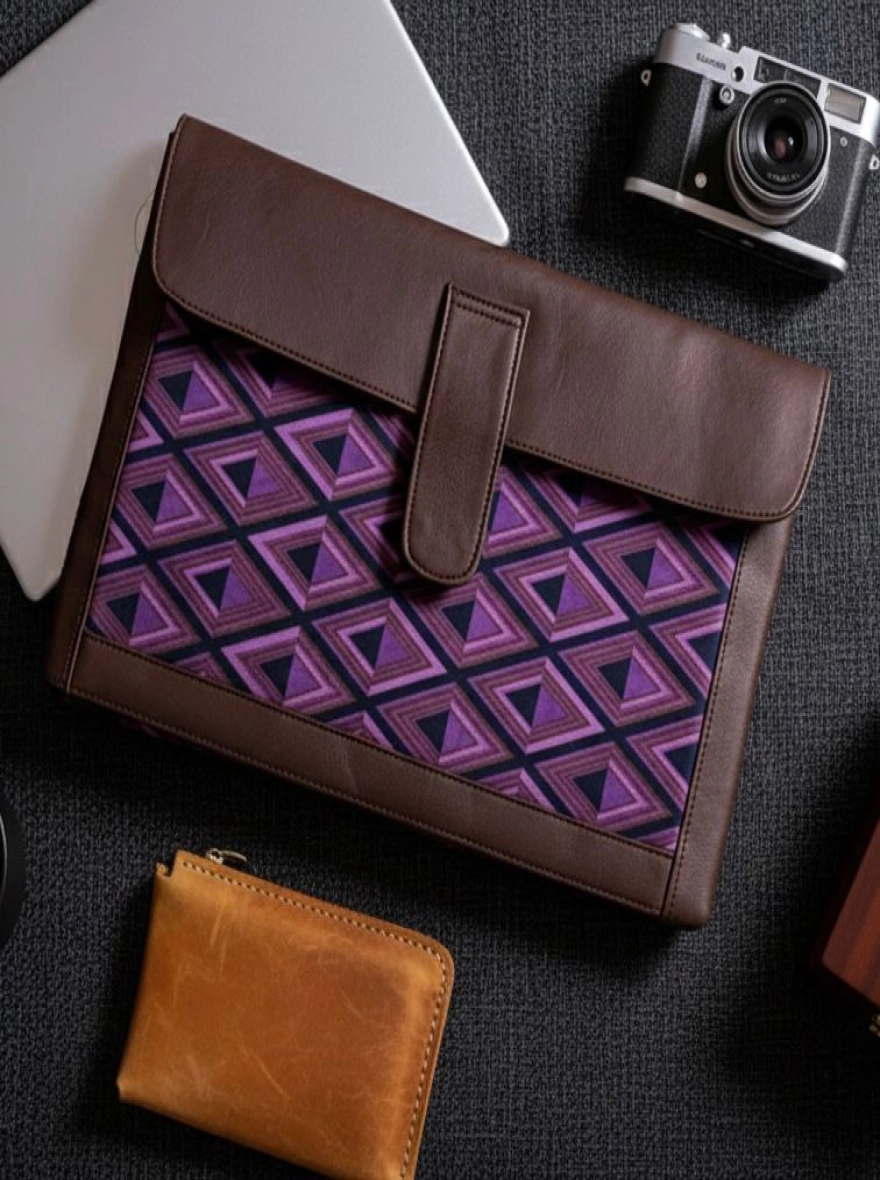 Geometric Amethyst Slim Laptop Sleeve
