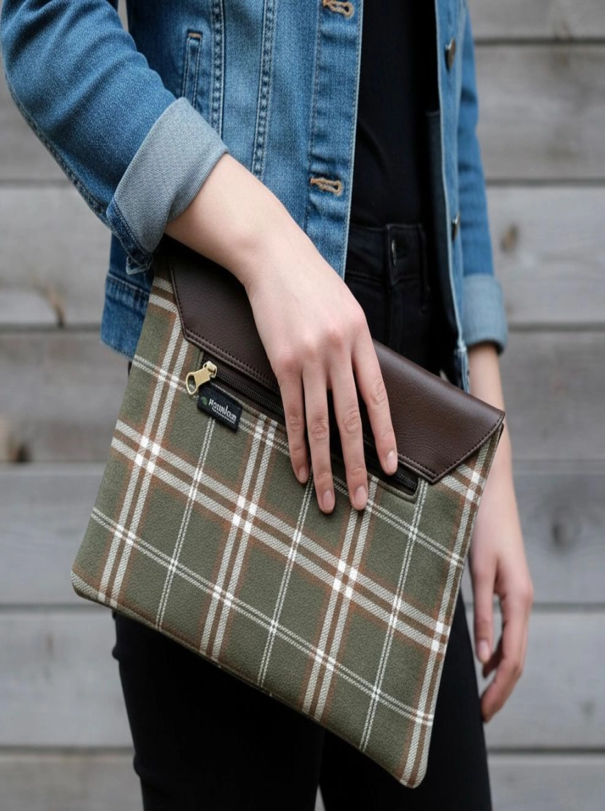Heritage Sage Plaid Laptop Sleeve