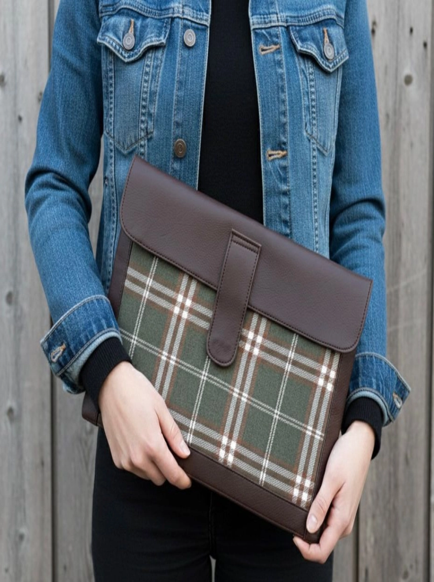 Heritage Sage Plaid Laptop Sleeve
