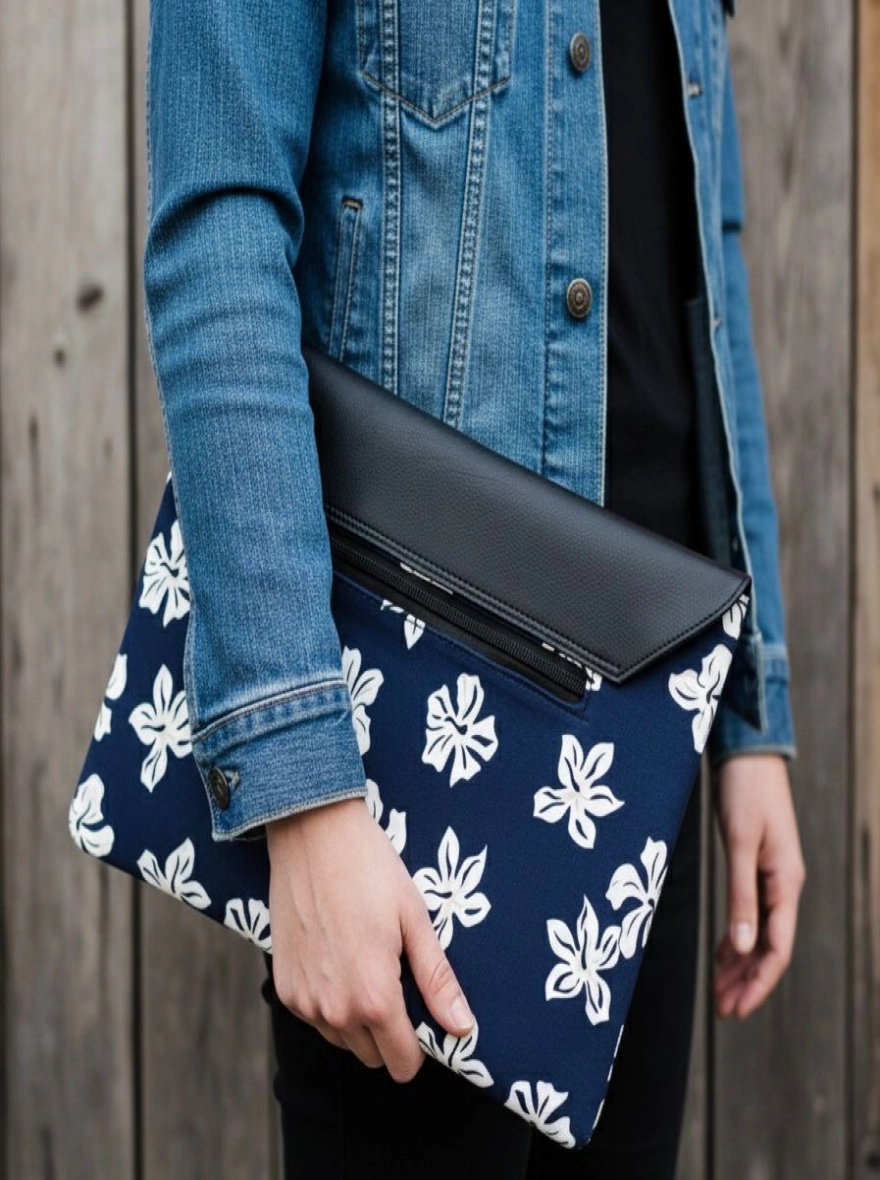 Midnight Bloom Floral Laptop Sleeve