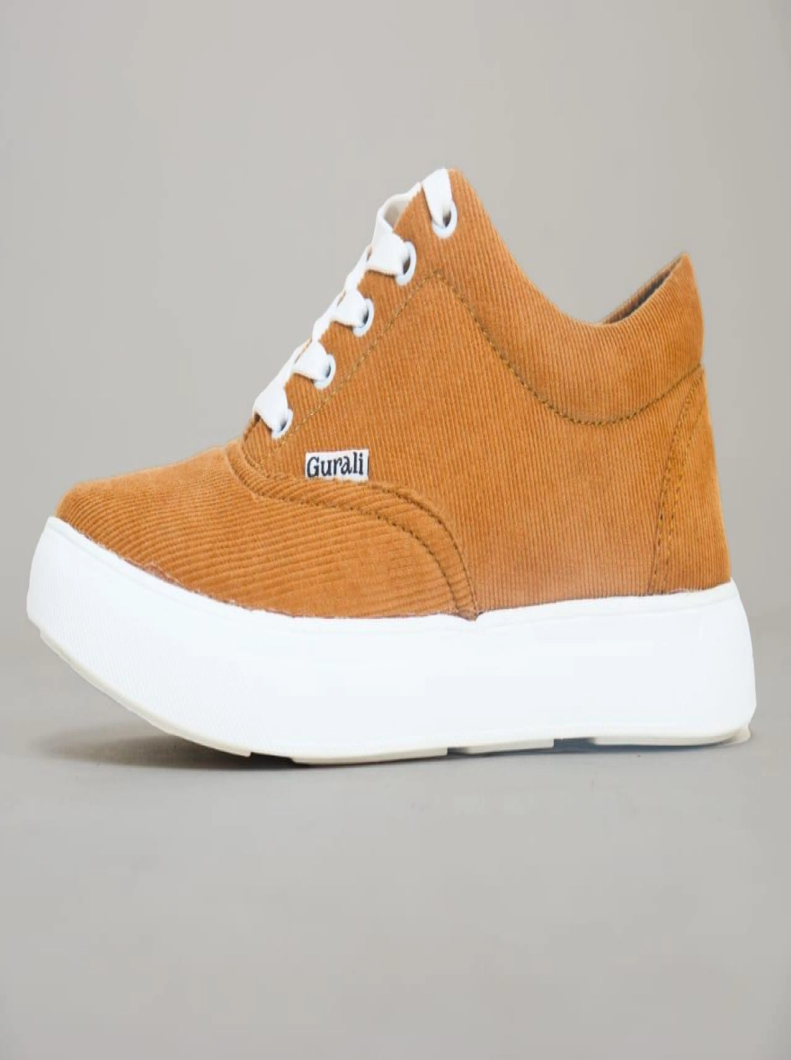 Gurali Cord Fabrics Premium Sneaker for Men - Brown
