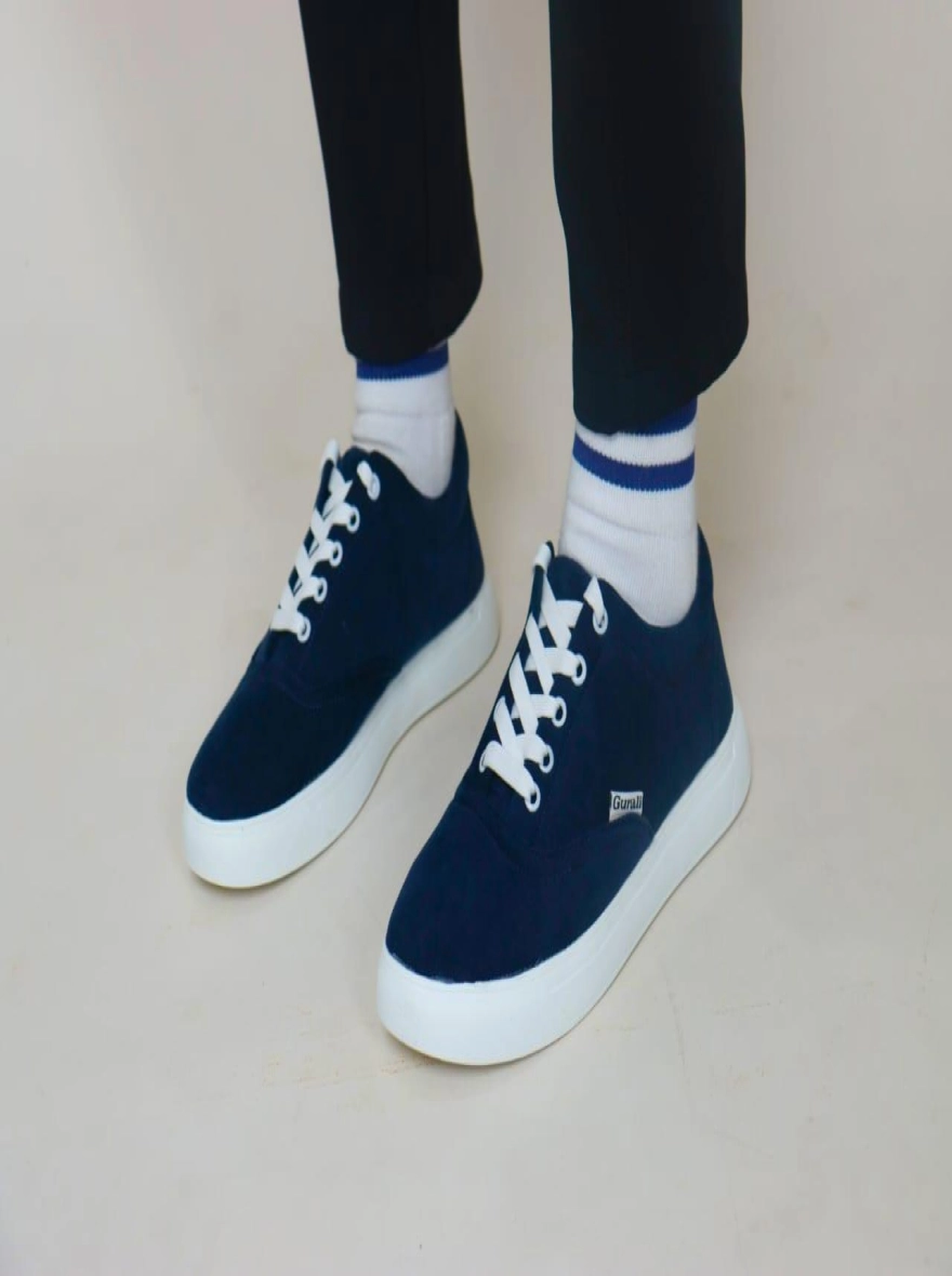 Gurali Cord Fabrics Premium Sneaker for Men - Blue