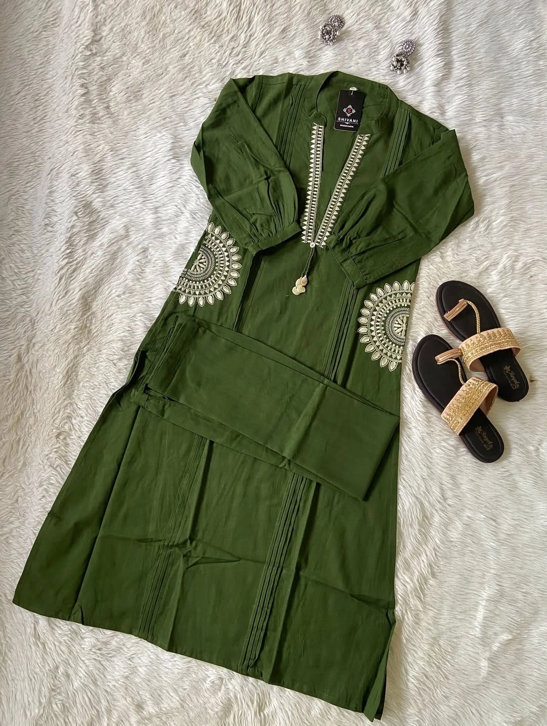 Kurti Set DIgital Embroydery 