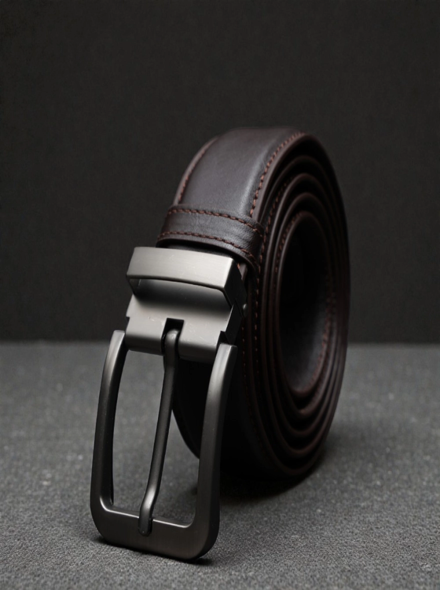 Zays Handcrafted Genuine Leather Belt for Men – Premium Quality, Adjustable, Stylish & Durable Chocolate