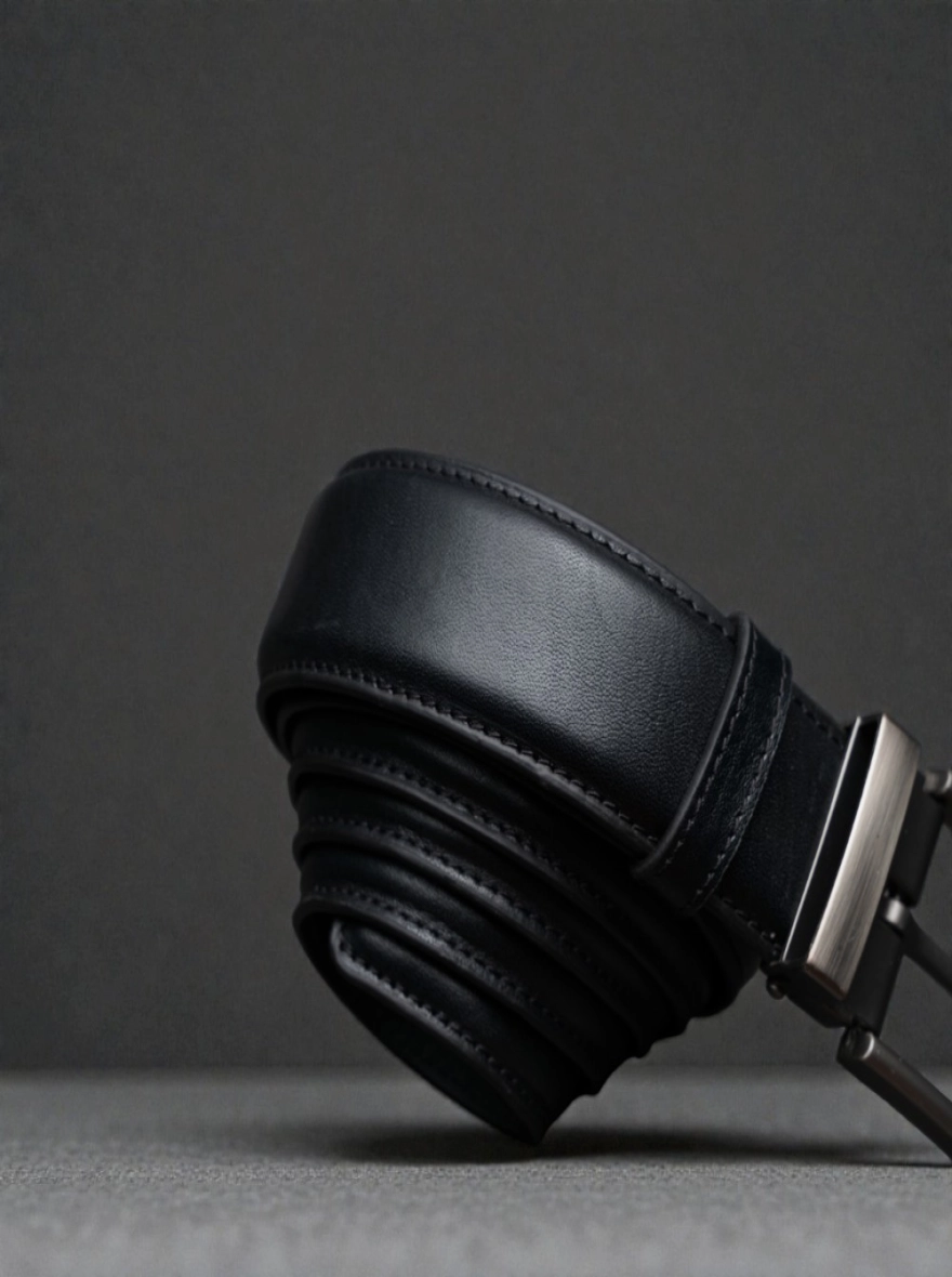 Zays Handcrafted Genuine Leather Belt for Men – Premium Quality, Adjustable, Stylish & Durable Black