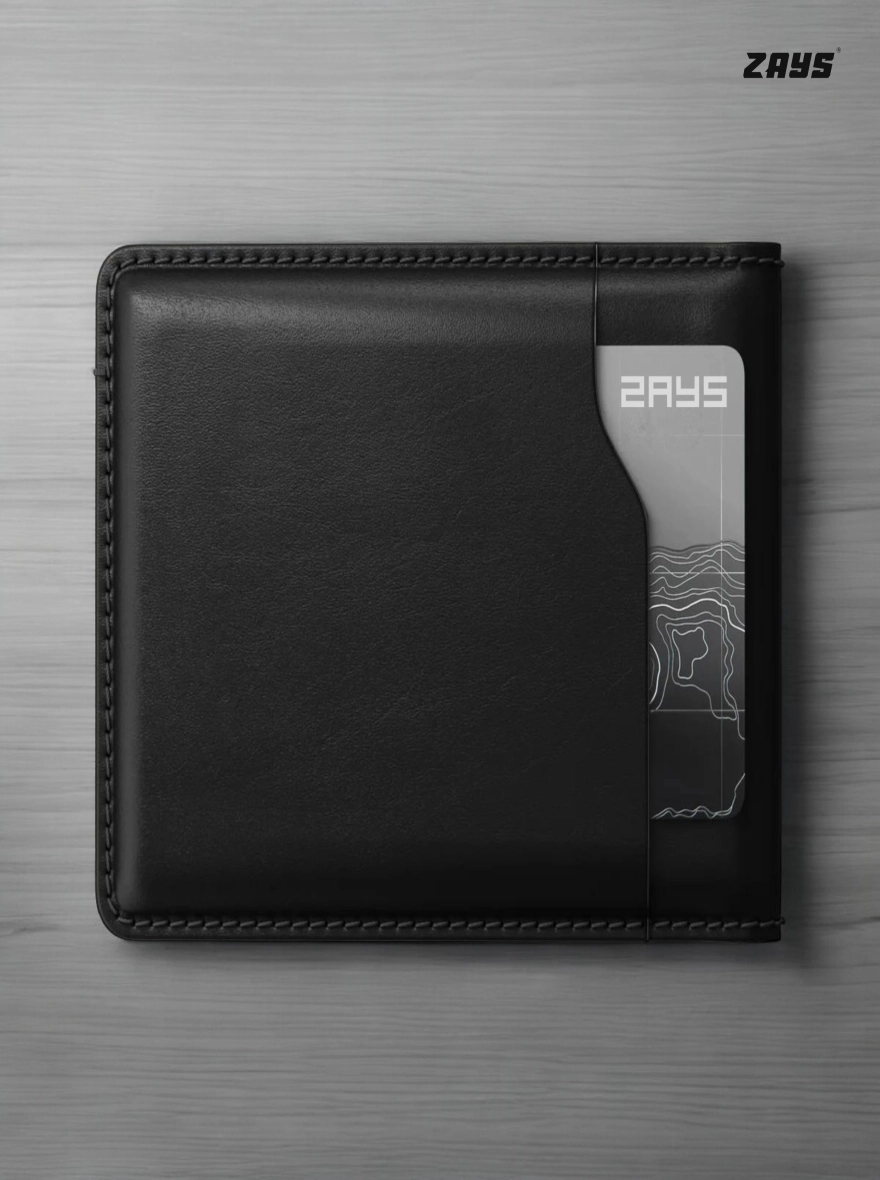 Zays Handcrafted Premium Leather Bifold Short Wallet