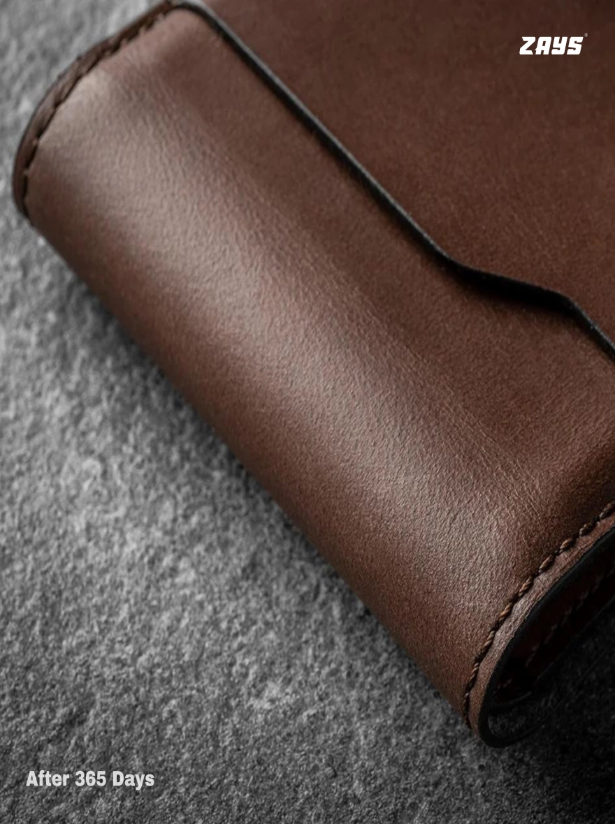 Zays Handcrafted Premium Leather Bifold Short Wallet