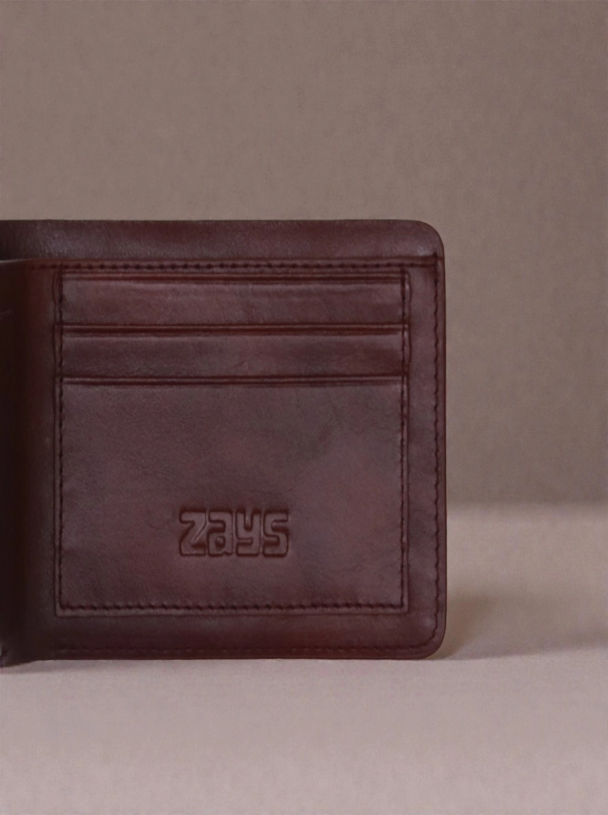 Zays Handcrafted Premium Leather Bifold Short Wallet Bottle Green - Black -Chocolate