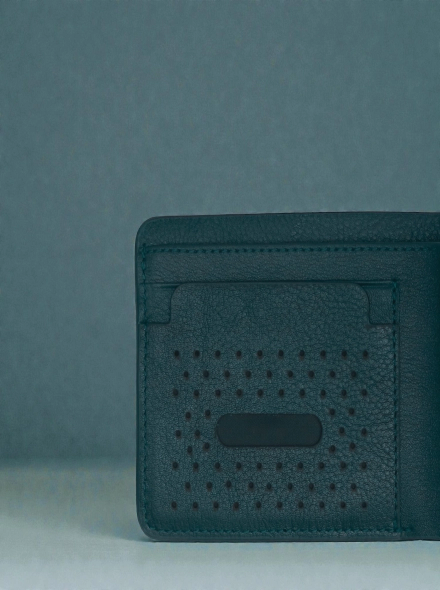 Zays Handcrafted Premium Leather Bifold Short Wallet Bottle Green - Black -Chocolate