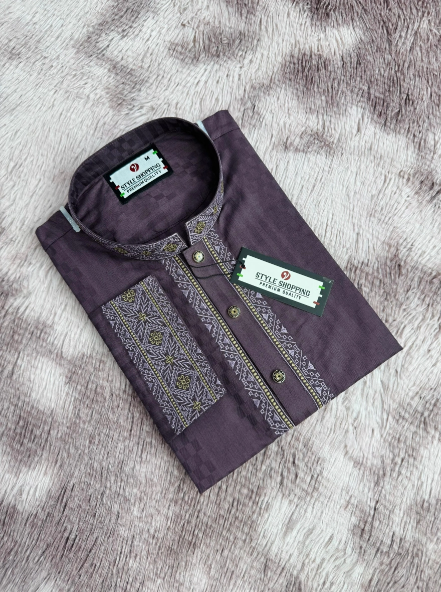 প্রিমিয়াম কটন এমব্রয়ডারি পাঞ্জাবি