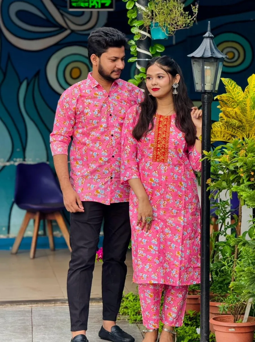 কাপল সেট শার্ট এন্ড টু পিছ