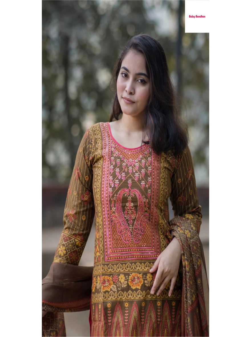 Women Cotton Three Piece