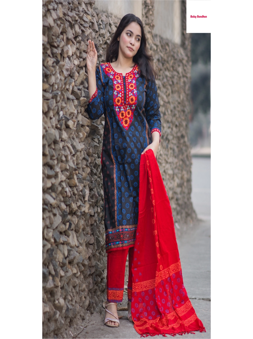 Women's Aarong Cotton Three Piece – 1114