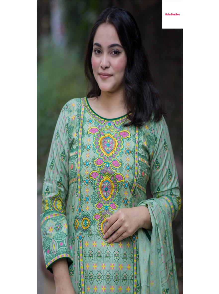 Women's Aarong Cotton Three Piece – 1115