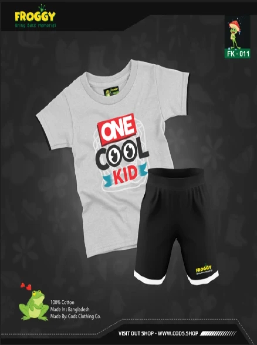 FROGGY KIDS PREMIUM COTTON T- SHIRT SET FK-11