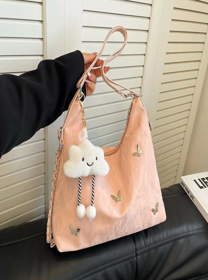 Multiposition Fashion Tote Bag with Cloud Charm for Girls