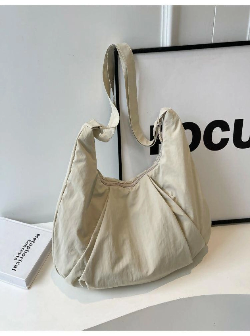 Lightweight Waterproof Nylon Tote Bag with Zipper for Women